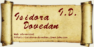 Isidora Dovedan vizit kartica